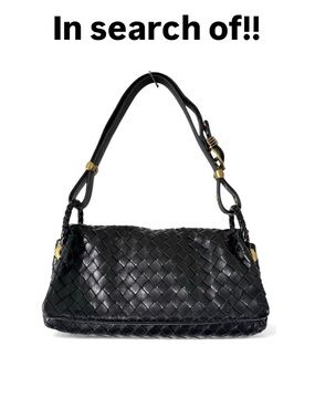 In search of Bottega Veneta Black Intrecciato Leather Shoulder Bag